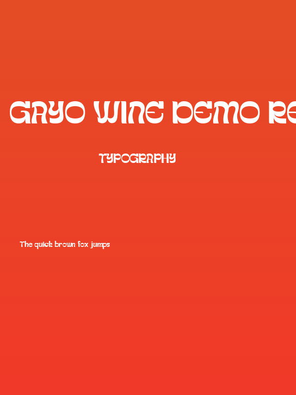Gayo Wine Demo Regular Poster