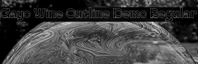 Gayo Wine Outline Demo Regular Fuentes examples