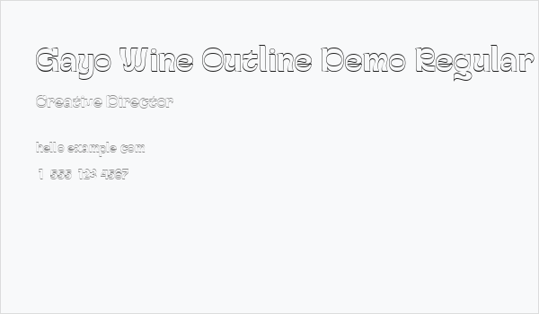 Gayo Wine Outline Demo Regular Business Card