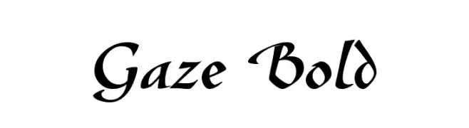 Gaze Bold  フリーフォントのダウンロード