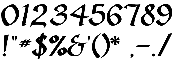 Gaze Bold Font OTHER CHARS