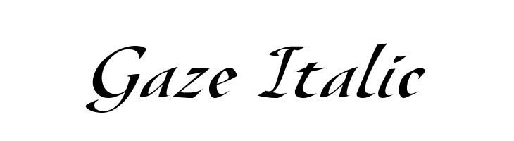 Font italic