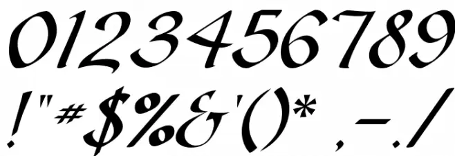 Gaze Italic Font OTHER CHARS