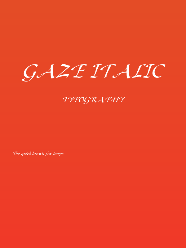 Gaze Italic Poster