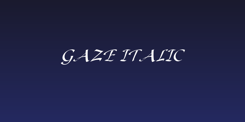 Gaze Italic Social Header