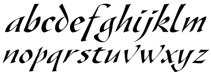 Gaze Italic Font LOWERCASE