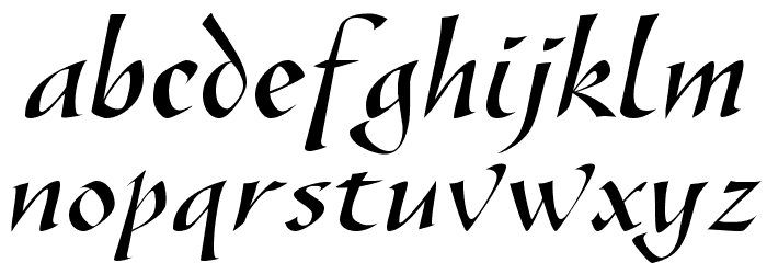 Gaze Normal Font LOWERCASE