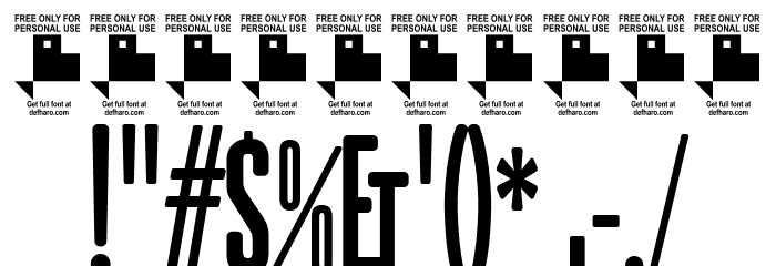 gAbAcHiTA-FFP Font OTHER CHARS