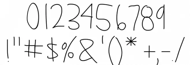 gabbishandwriting Font OTHER CHARS