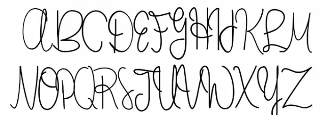 gabbishandwriting फ़ॉन्ट अपरकेस