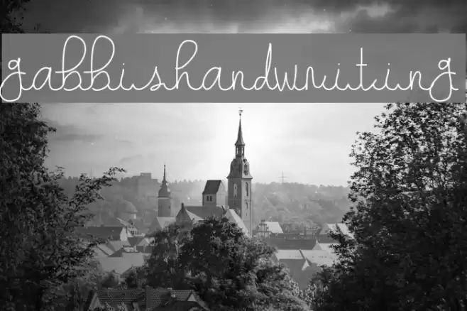 gabbishandwriting Font examples