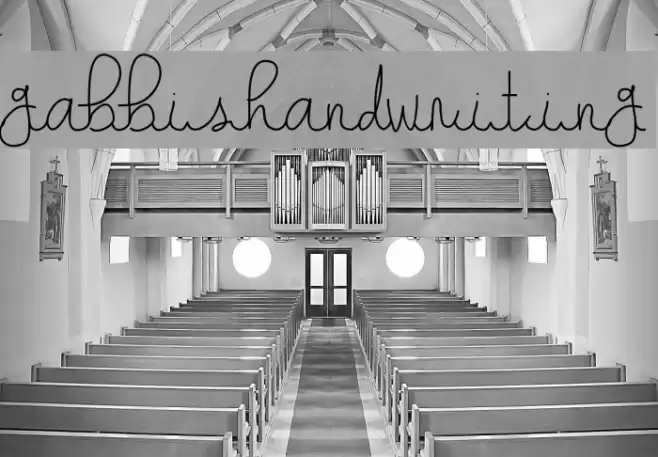 gabbishandwriting Font examples