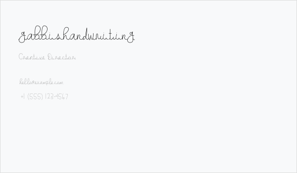 gabbishandwriting Business Card