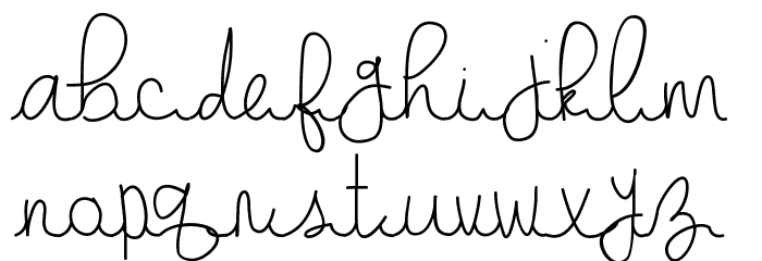 gabbishandwriting Font LOWERCASE