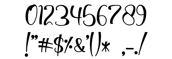 gabriella - Personal Use Font OTHER CHARS