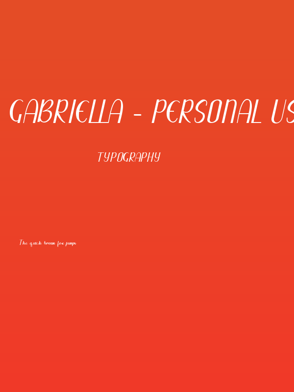 gabriella - Personal Use Poster