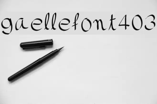 gaellefont403 Font examples