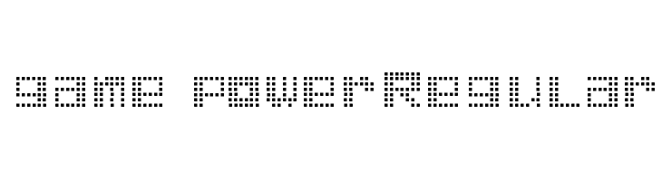 game powerRegular Font