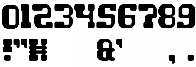 game robot Font OTHER CHARS