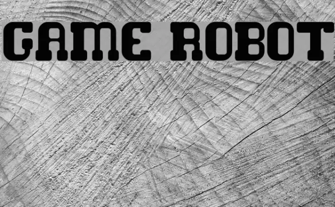 game robot Font examples