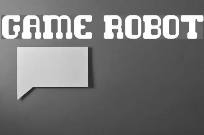game robot Font examples