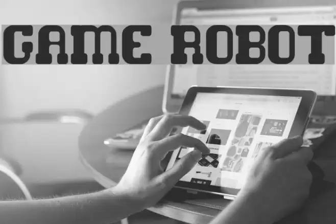 game robot Font examples