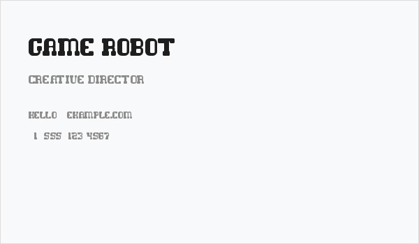 game robot Business Card