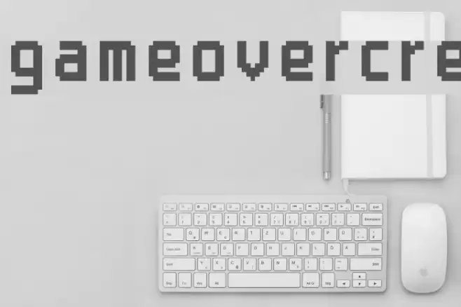 gameovercre Font examples