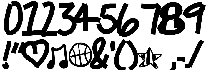 gamesGetchuNoWhere Font OTHER CHARS