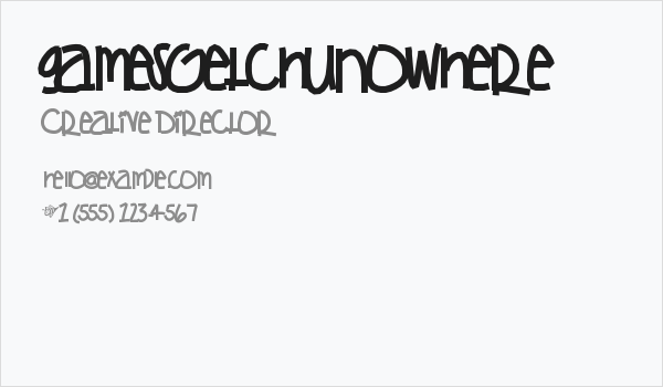 gamesGetchuNoWhere Business Card