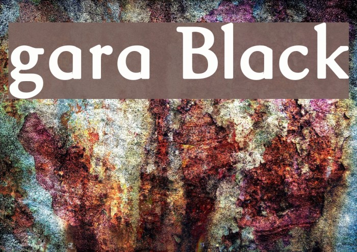 gara Black Font examples