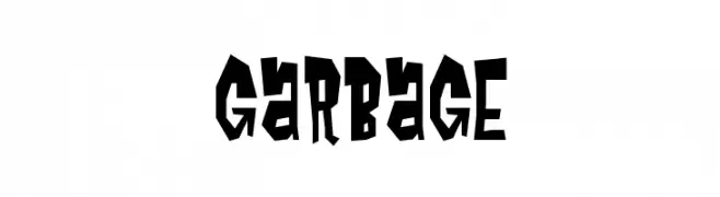 garbage  Frei Schriftart Herunterladen