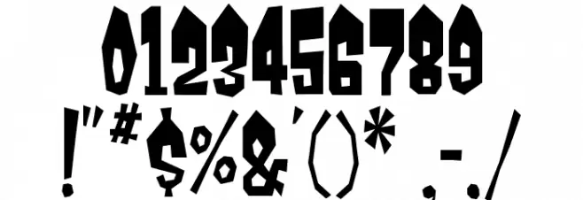 garbage Font OTHER CHARS