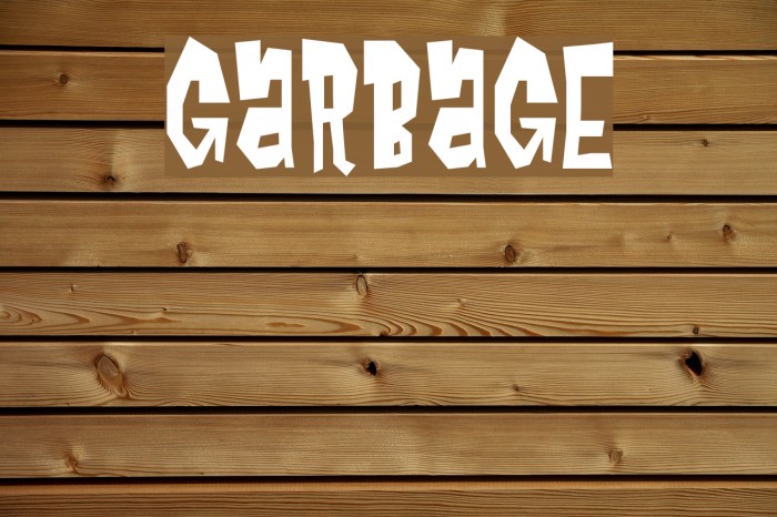 garbage Font examples
