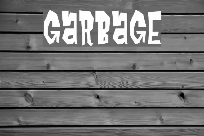 garbage Font examples