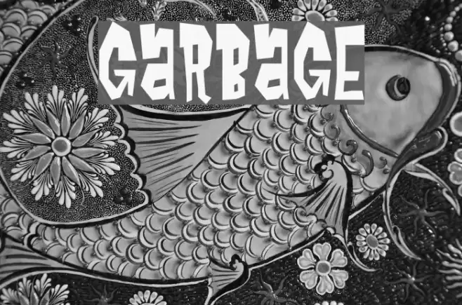 garbage Font examples