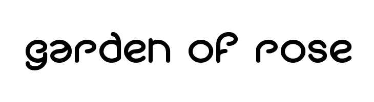 garden of rose Font