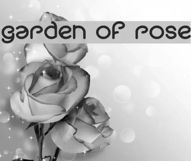 garden of rose Font examples