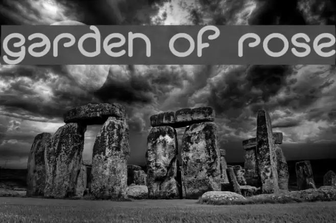 garden of rose Font examples