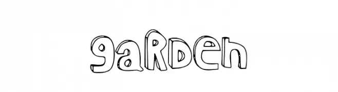 garden  フリーフォントのダウンロード