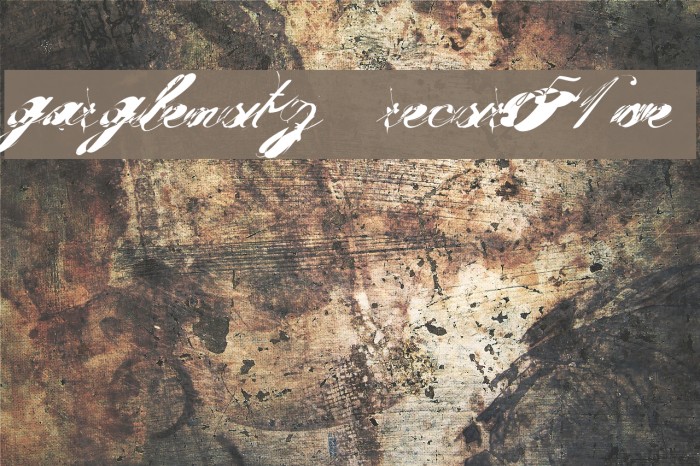 garglenutz recur51ve Font examples