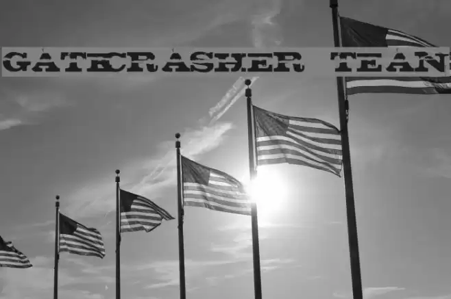 gatecrasher texan Font examples