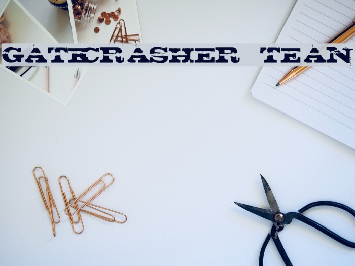 gatecrasher texan Font examples