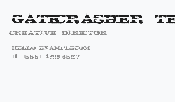 gatecrasher texan Business Card