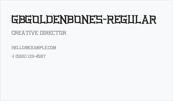 GBGoldenBones-Regular Business Card
