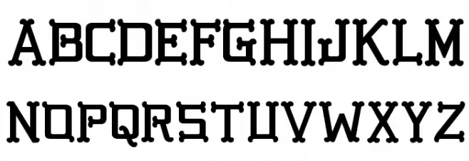 GBGoldenBones-Regular Caratteri MINUSCOLO