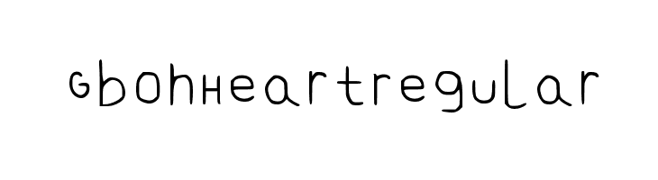 Gb Oh Heart Regular  Free Fonts Download