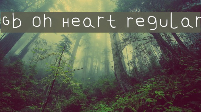 Gb Oh Heart Regular Font examples