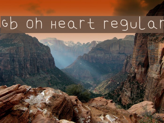 Gb Oh Heart Regular Font examples