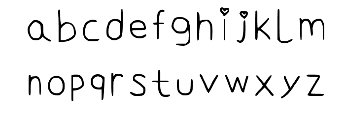 Gb Oh Heart Regular Font LOWERCASE